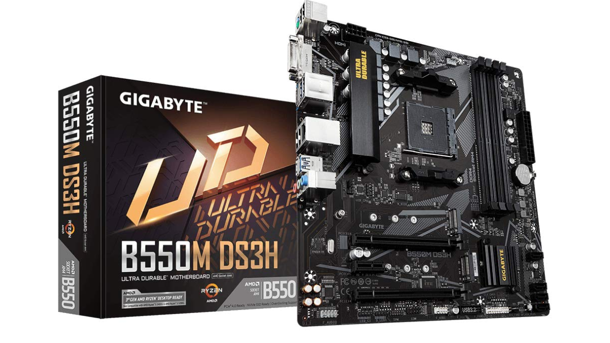 Gigabyte B550M Micro-ATX Motherboard (AMD AM4, PCIe 4.0, NVMe M.2) - Pre-Owned